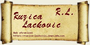 Ružica Lacković vizit kartica